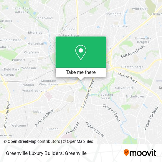 Greenville Luxury Builders map