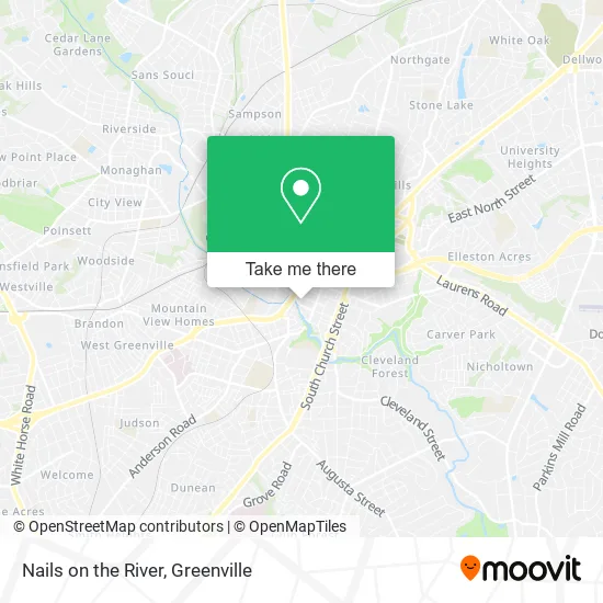 Nails on the River map