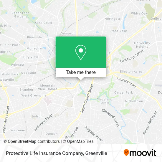 Protective Life Insurance Company map