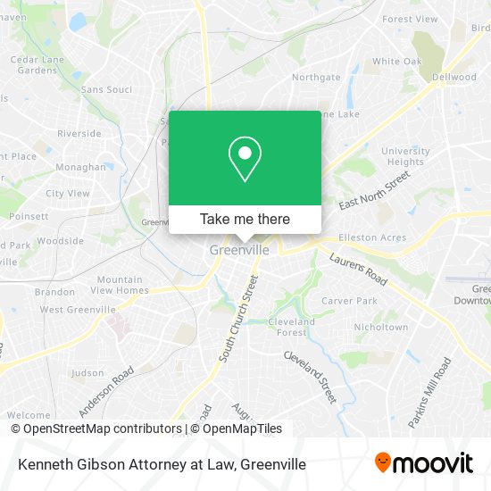 Kenneth Gibson Attorney at Law map