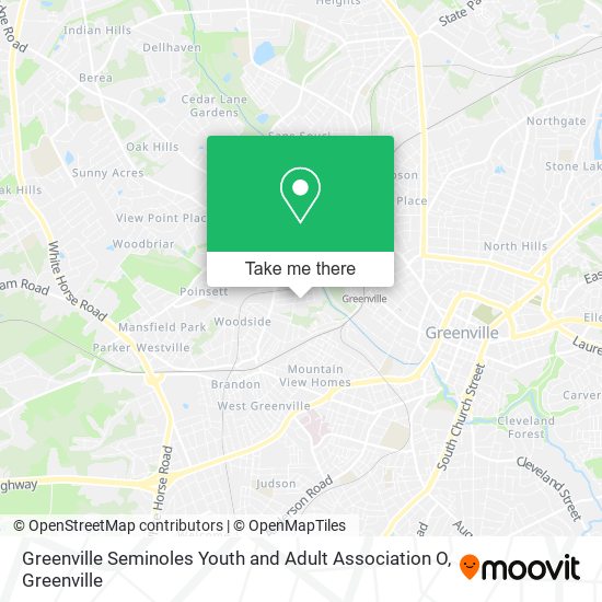 Greenville Seminoles Youth and Adult Association O map