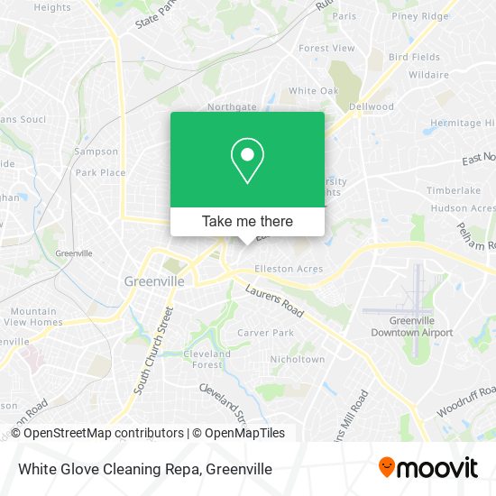 White Glove Cleaning Repa map