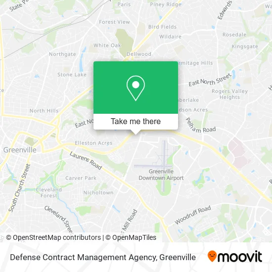 Mapa de Defense Contract Management Agency