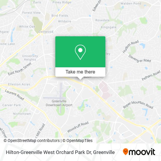 Hilton-Greenville West Orchard Park Dr map