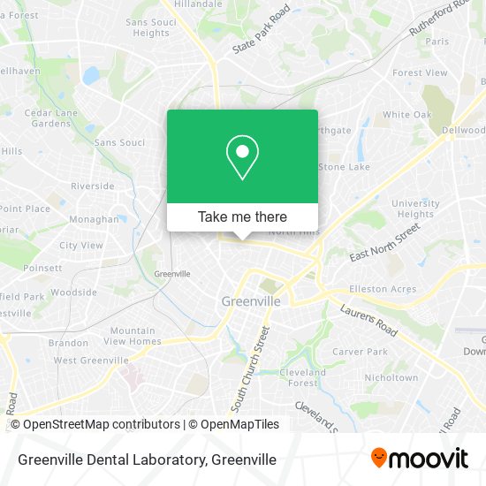 Greenville Dental Laboratory map