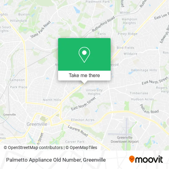 Mapa de Palmetto Appliance Old Number