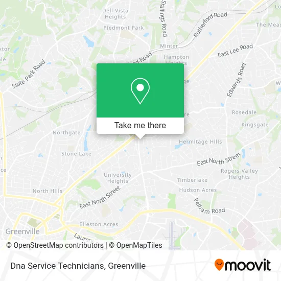 Dna Service Technicians map