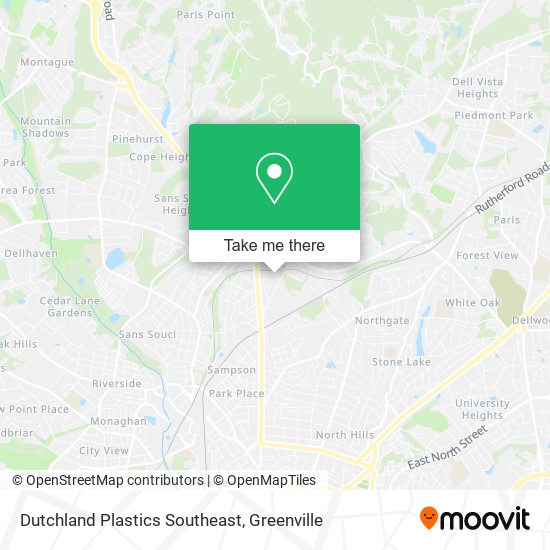 Dutchland Plastics Southeast map