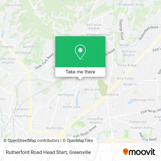 Rutherford Road Head Start map