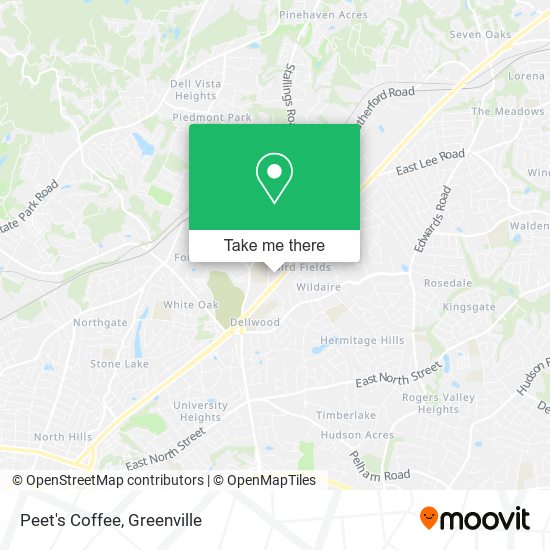 Mapa de Peet's Coffee