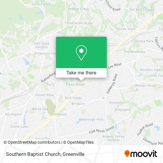 Southern Baptist Church map