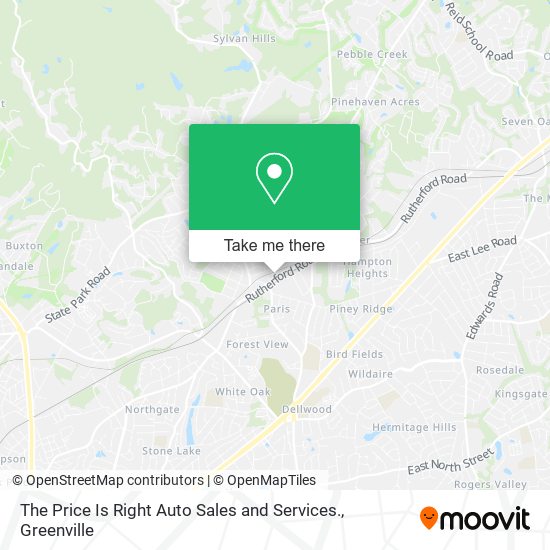 The Price Is Right Auto Sales and Services. map