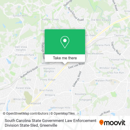 South Carolina State Government Law Enforcement Division State-Sled map