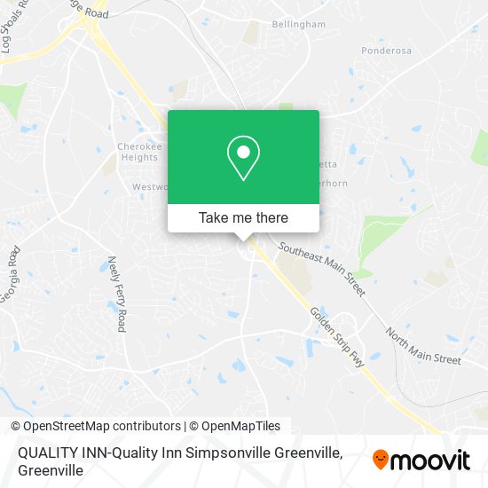 QUALITY INN-Quality Inn Simpsonville Greenville map