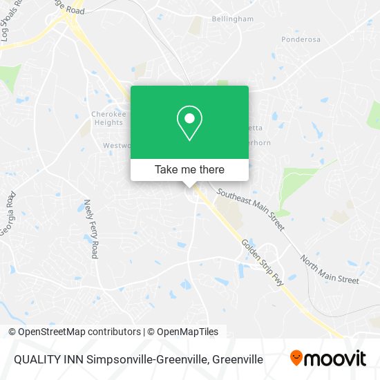 QUALITY INN Simpsonville-Greenville map