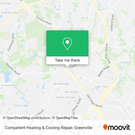 Competent Heating & Cooling Repair map