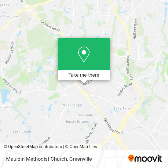 Mauldin Methodist Church map