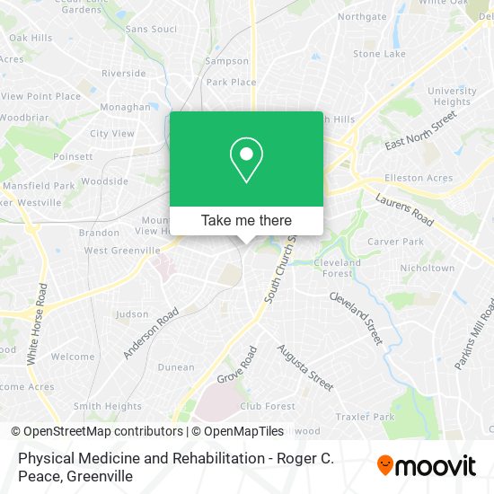 Physical Medicine and Rehabilitation - Roger C. Peace map
