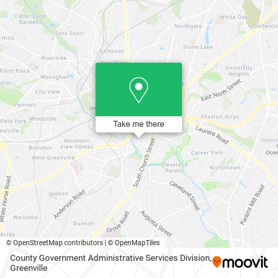 County Government Administrative Services Division map