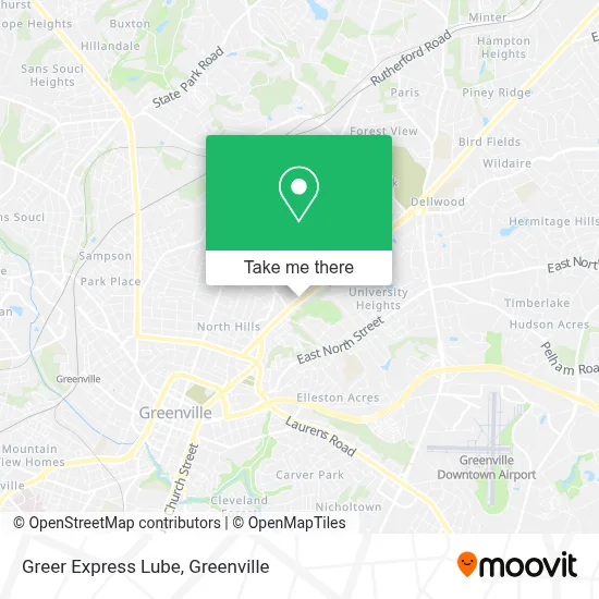 Greer Express Lube map
