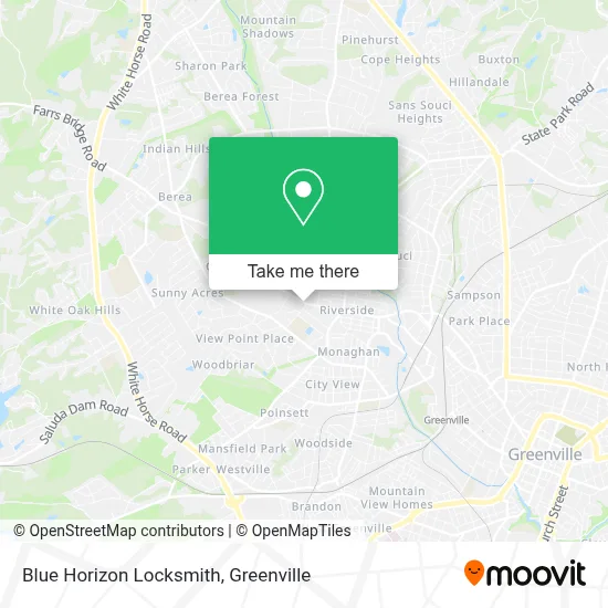 Blue Horizon Locksmith map
