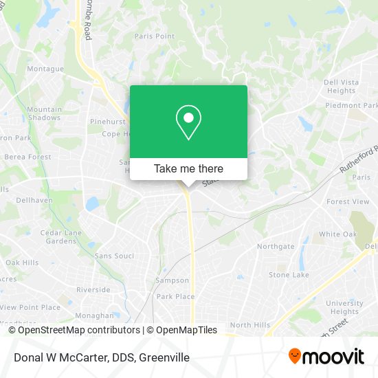 Donal W McCarter, DDS map