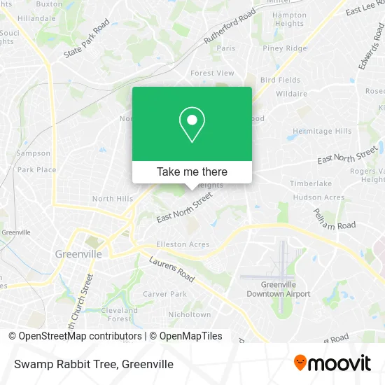 Mapa de Swamp Rabbit Tree