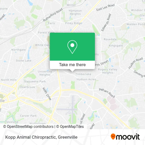 Kopp Animal Chiropractic map