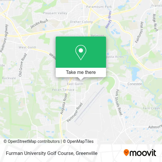Furman University Golf Course map