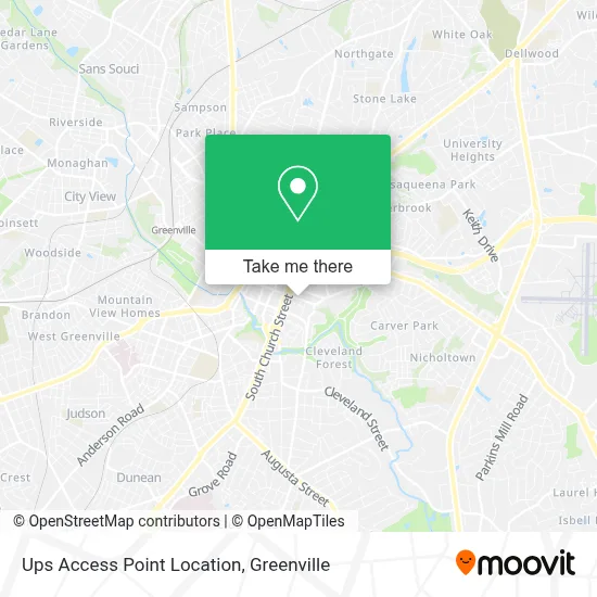 Ups Access Point Location map