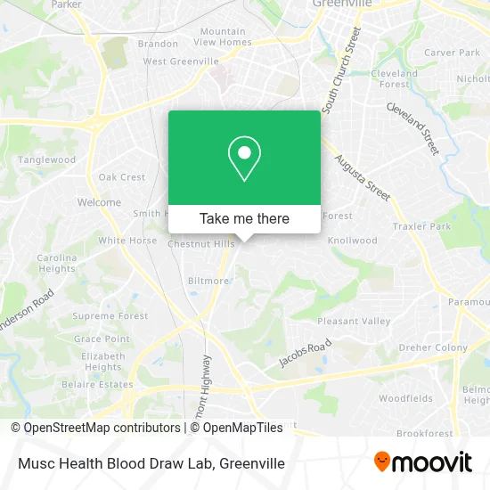 Musc Health Blood Draw Lab map