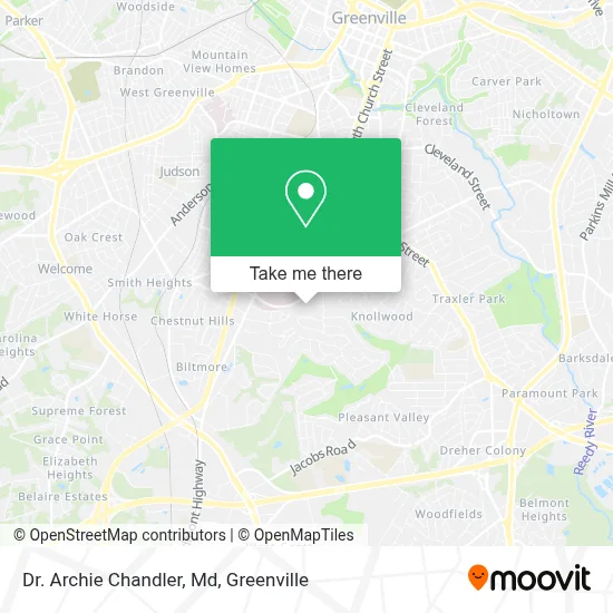 Dr. Archie Chandler, Md map