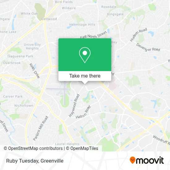 Ruby Tuesday map