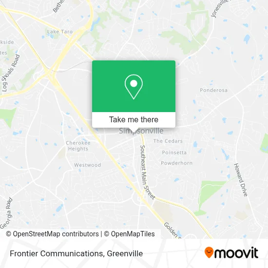 Frontier Communications map