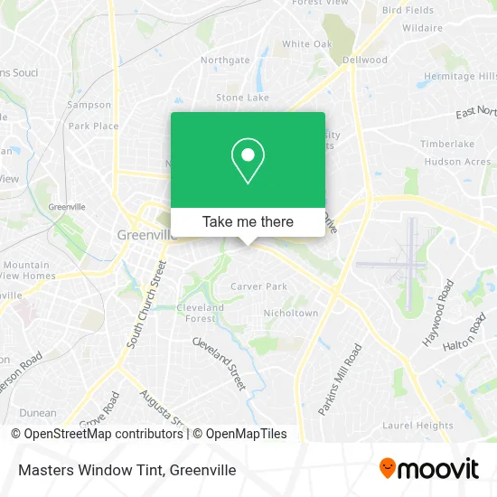 Masters Window Tint map