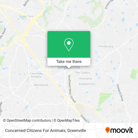 Concerned Citizens For Animals map