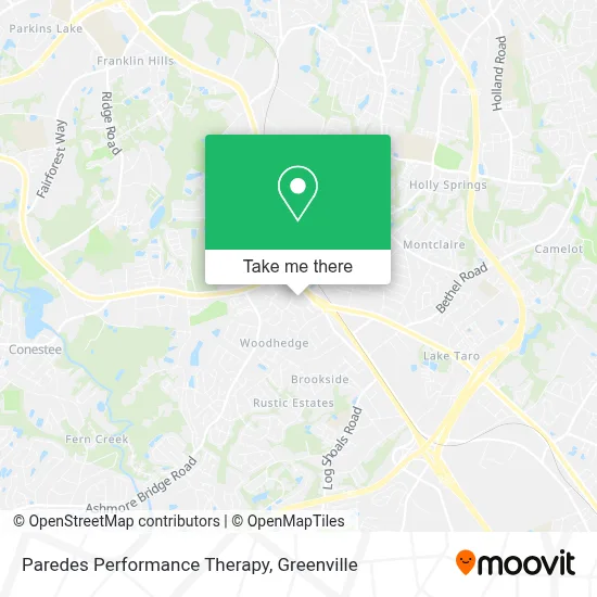 Paredes Performance Therapy map