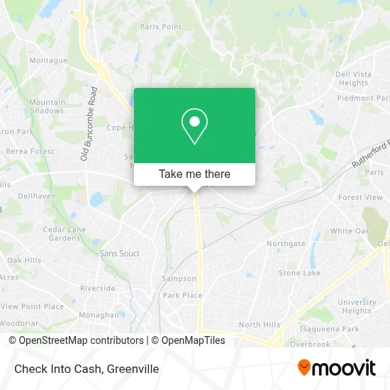 Check Into Cash map