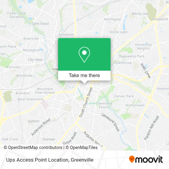 Ups Access Point Location map