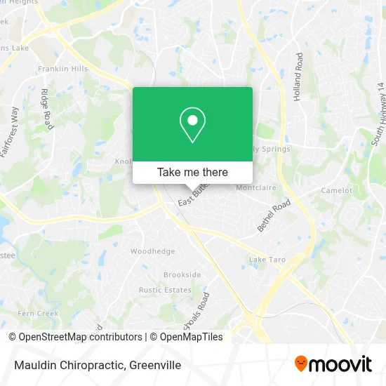 Mauldin Chiropractic map