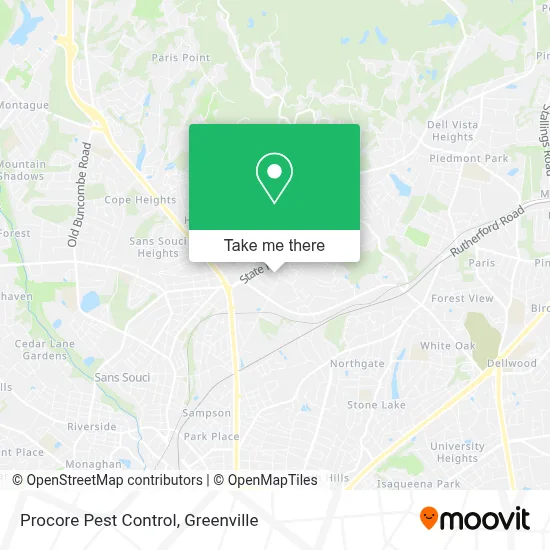Procore Pest Control map