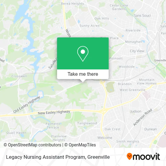 Legacy Nursing Assistant Program map