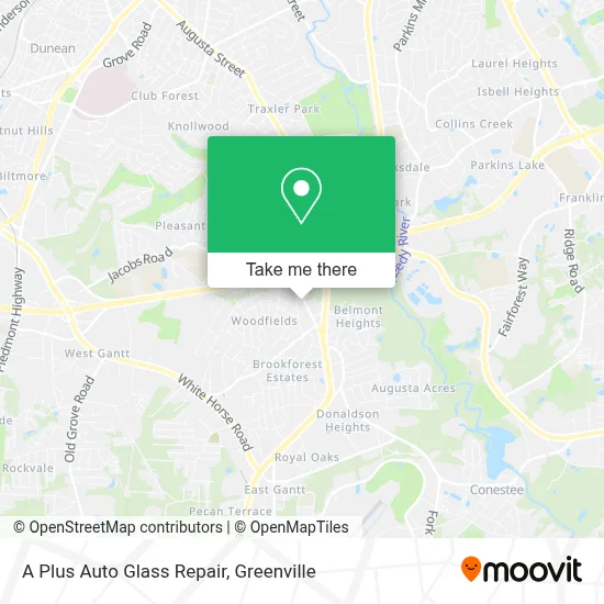A Plus Auto Glass Repair map