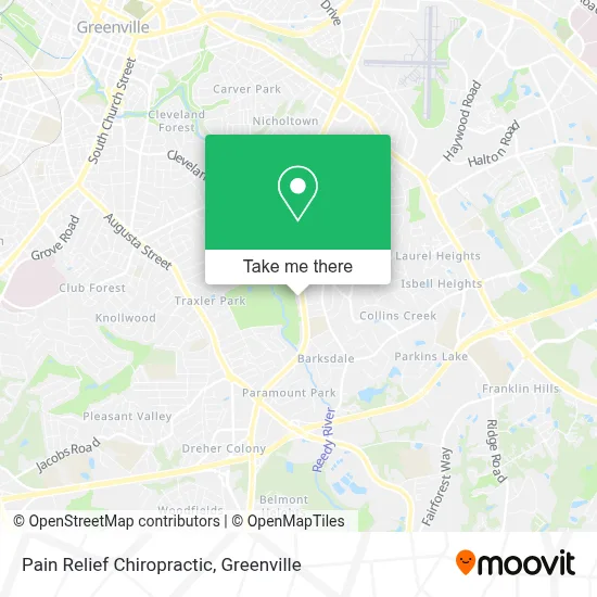 Pain Relief Chiropractic map