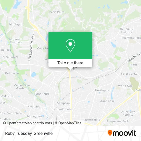 Ruby Tuesday map