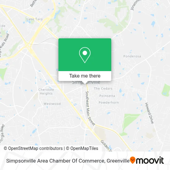 Simpsonville Area Chamber Of Commerce map