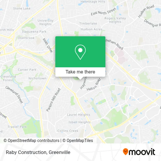 Raby Construction map
