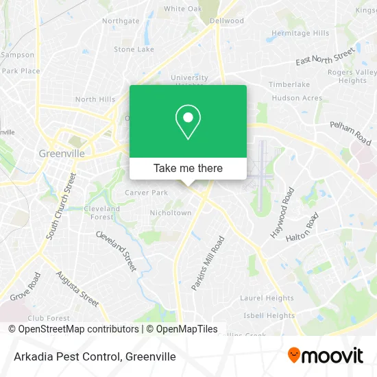 Arkadia Pest Control map