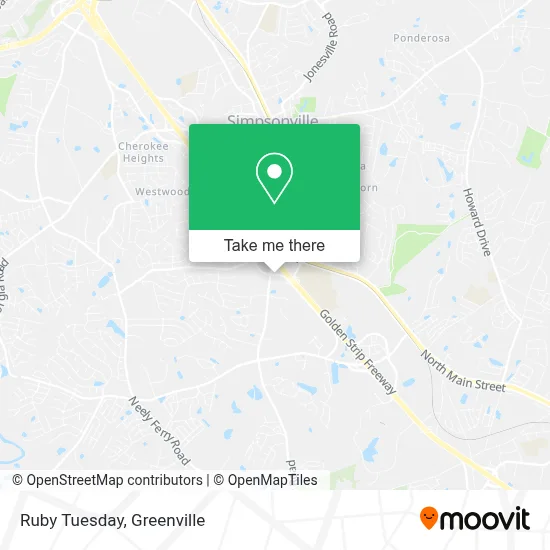 Ruby Tuesday map