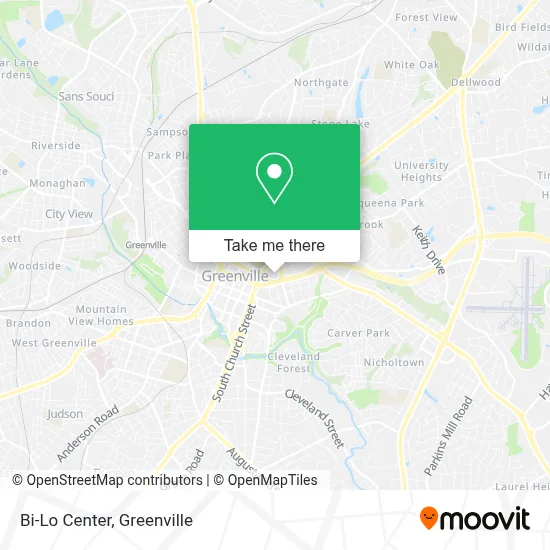 Bi-Lo Center map
